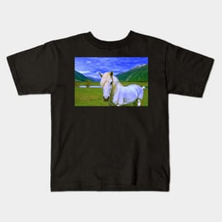 Horse in Wonderland / Swiss Artwork Photography Kids T-Shirt